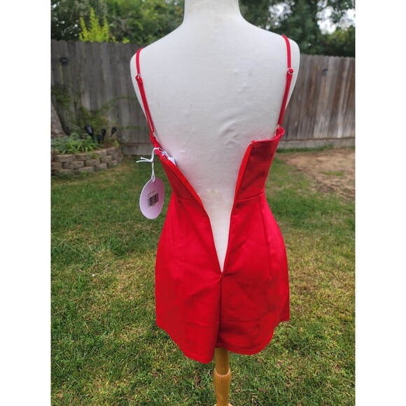 PRINCESS POLLY Women RED Novella Mini Dress Size 4 NWT - Picture 5 of 6